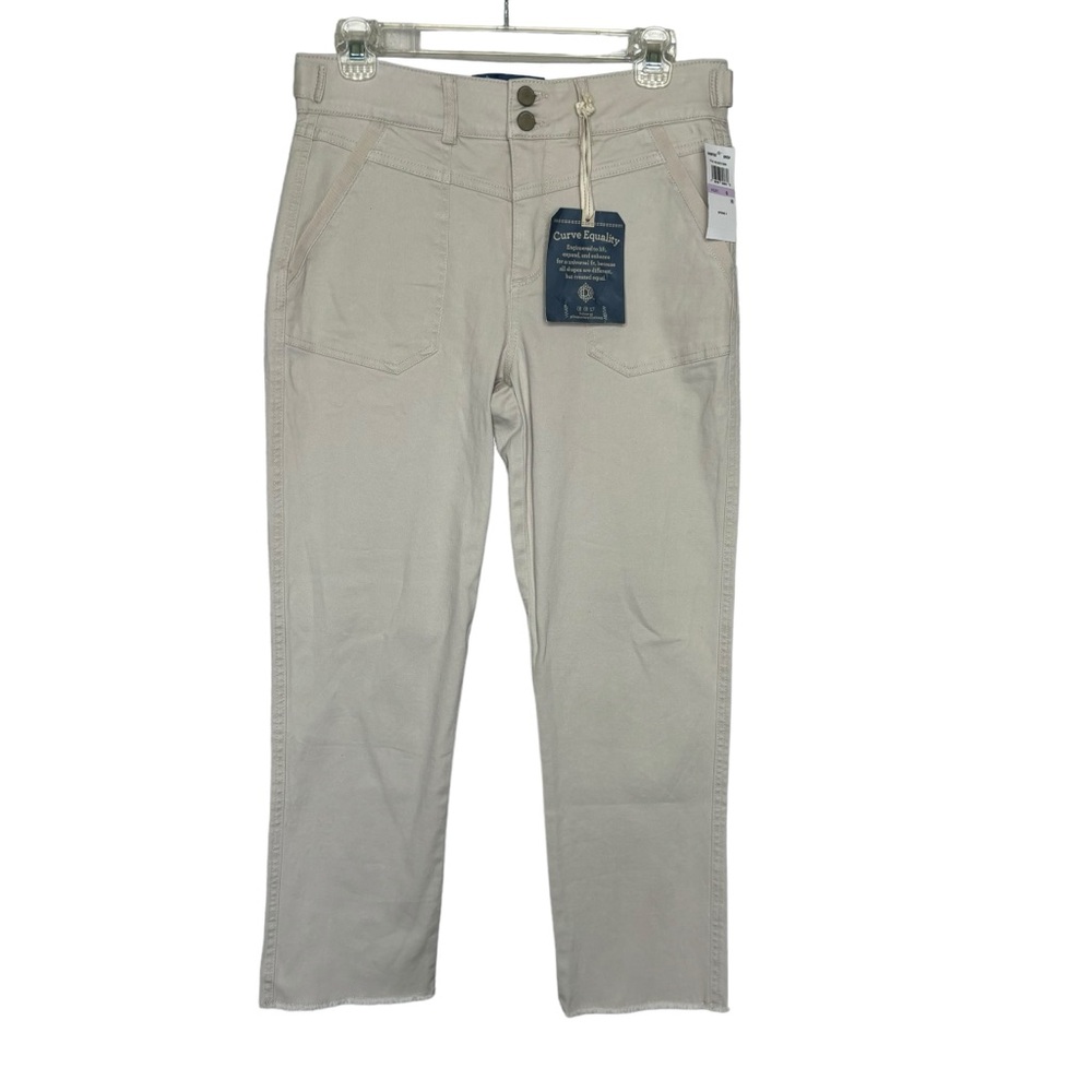 NWT Democracy Women's Pants 6 "Ab" Solution High Rise Utility Khaki